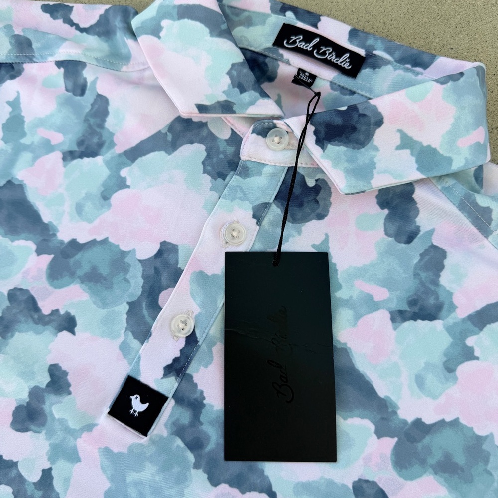 NWT Bad Birdie Men's Mirage Oasis Golf Polo Size Small